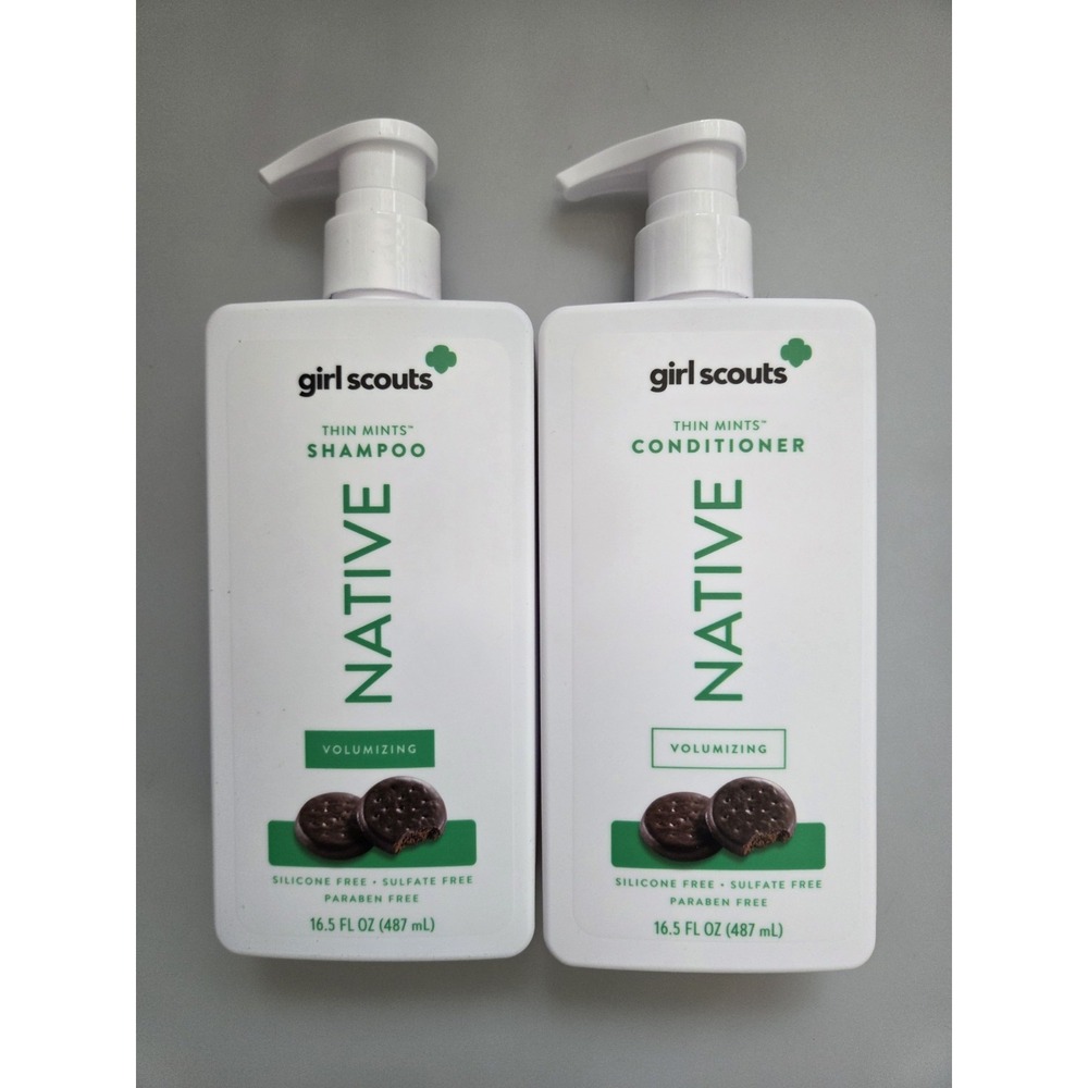 Native Girl Scouts Thin Mints Shampoo & Conditioner Limited Edition Volumizing